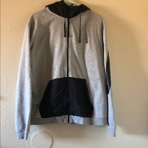 Gray zip up